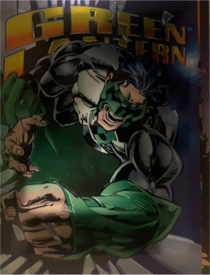1995 SkyBox DC Legends Power Chrome Hard Hitters Green Lantern #H-4 — front