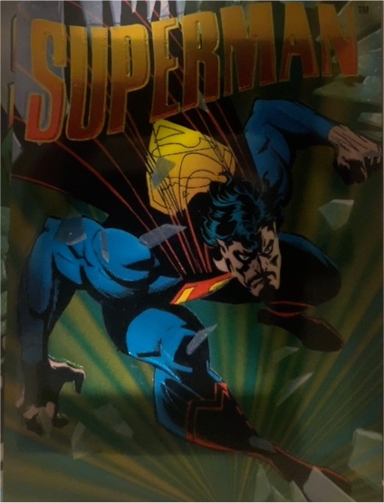 1995 SkyBox DC Legends Power Chrome Hard Hitters #H-10 Superman — front