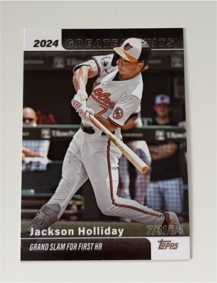 2025 Topps Series 1 #GH-11 Jackson Holliday 2024 Greatest Hits Orioles — front