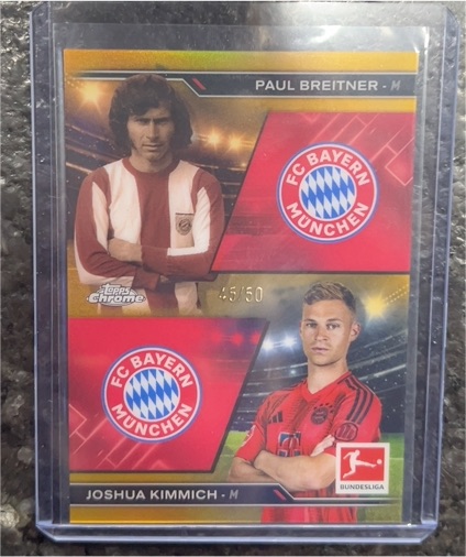 2025 Topps Chrome Bundesliga #HIN-1 Paul Breitner & Joshua Kimmich History Is Now — front