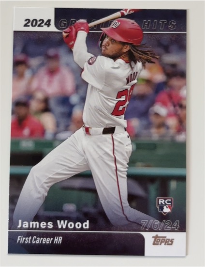 2025 Topps #GH-13 James Wood 2024 Greatest Hits — front