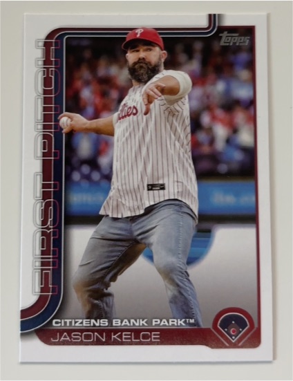 2025 Topps Series 1 #FP-1 Jason Kelce First Pitch Insert — front