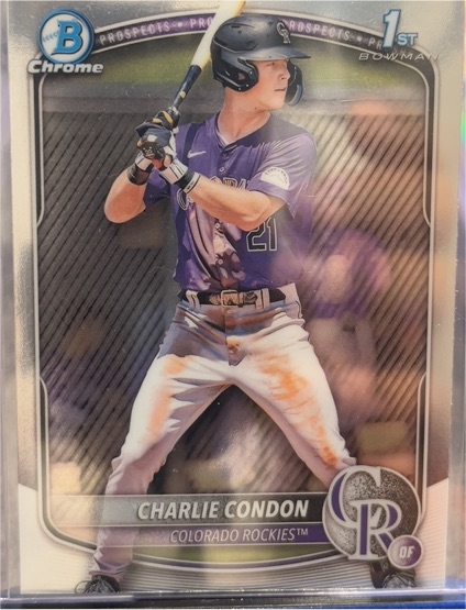 2025 Bowman Chrome 1st Bowman #BCP-75 Charlie Condon — front