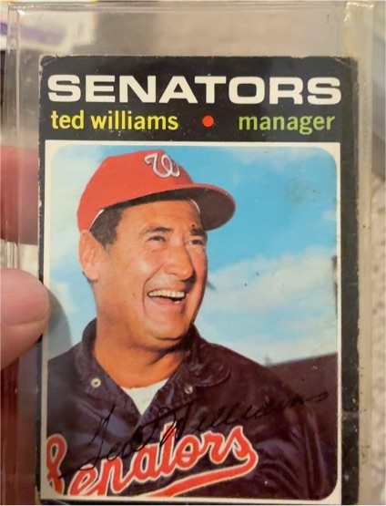 1971 Topps #380 Ted Williams Washington Senators — front