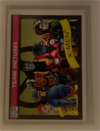 1990 Impel Marvel Universe #140 X-Men Team Pictures — front
