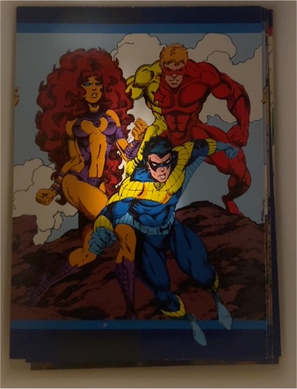 1993 SkyBox DC Cosmic Teams #11 New Titans Starfire Red Star Nightwing — front