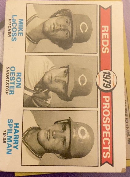 1979 Topps #717 Reds 1979 Prospects LaCoss Oester Spilman Rookie Cincinnati Reds — front