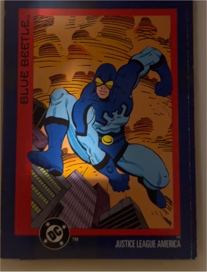 1993 SkyBox DC Cosmic Teams #38 Blue Beetle — front