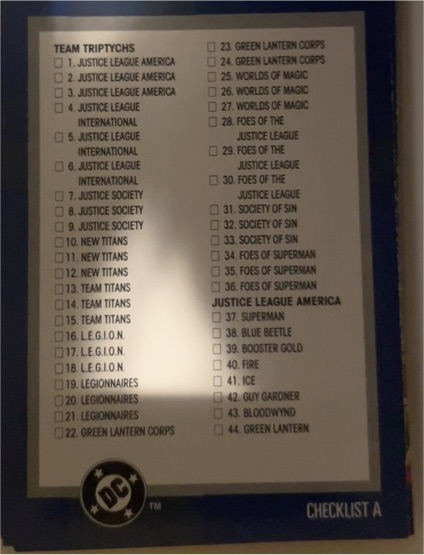 1993 SkyBox DC Comics #149 Checklist A — front