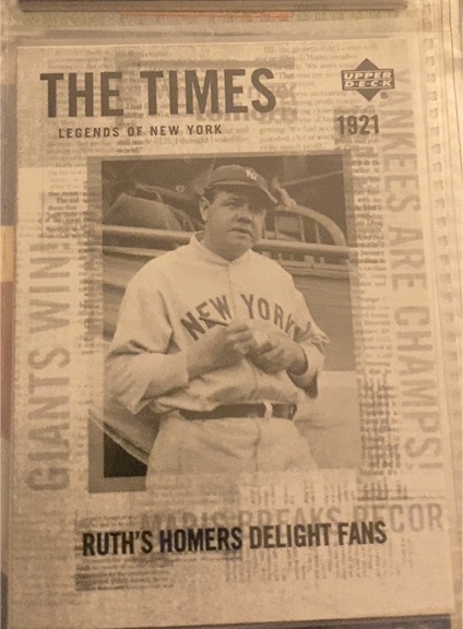 2001 Upper Deck Legends of New York #169 Babe Ruth — front