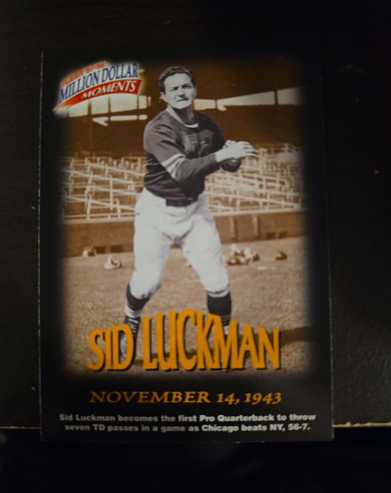 1997 Fleer Million Dollar Moments #3 Sid Luckman — front