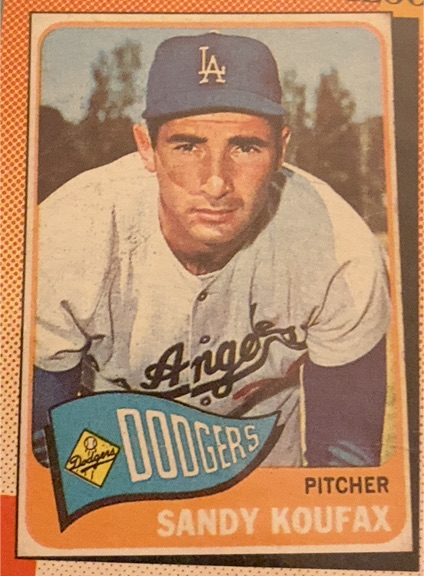 1965 Topps #300 Sandy Koufax — front
