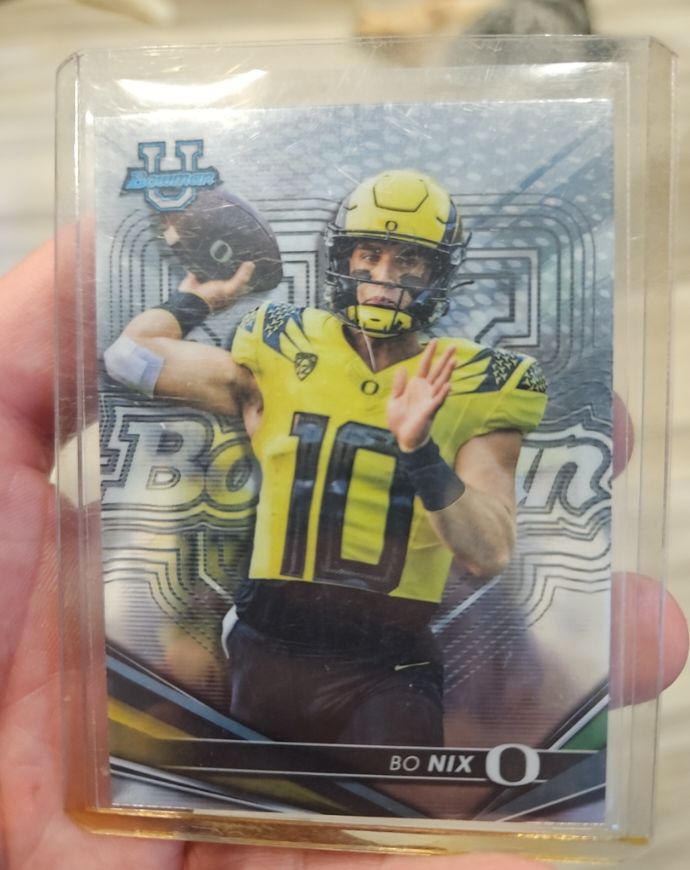 2022 Bowman's Best University #22 Bo Nix — front