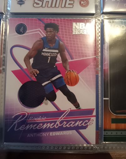 2024-25 Panini NBA Hoops Rookie Remembrance #RR-AET Anthony Edwards — front