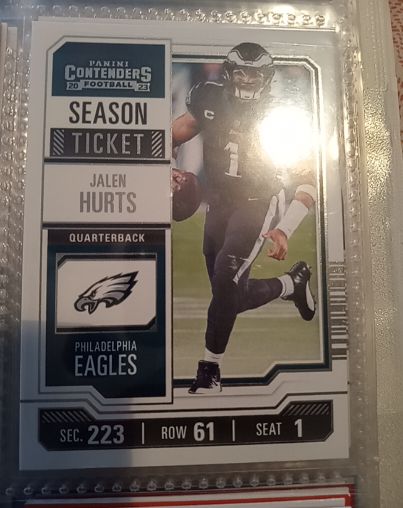 2023 Panini Contenders Season Ticket #81 Jalen Hurts — front