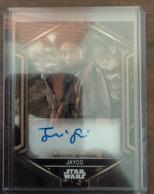 2023 Topps Star Wars Obi-Wan Kenobi A-JS Jecobi Swain as Jayco Autograph Auto Red /99 — front