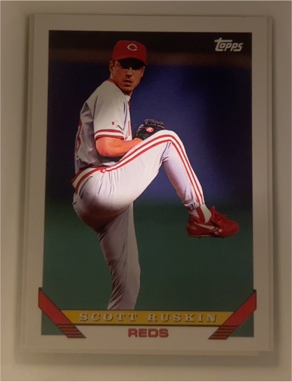 1993 Topps #328 Scott Ruskin Cincinnati Reds — front