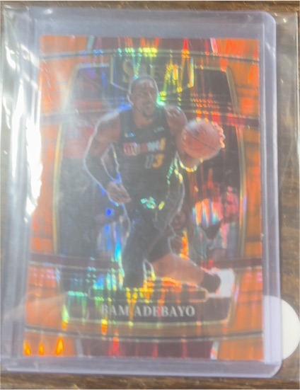 2021-22 Panini Select Concourse Orange Flash Prizm #59 Bam Adebayo — front