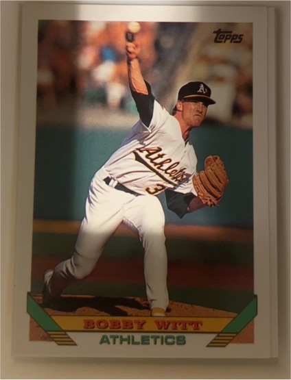 1993 Topps #398 Bobby Witt Oakland Athletics — front