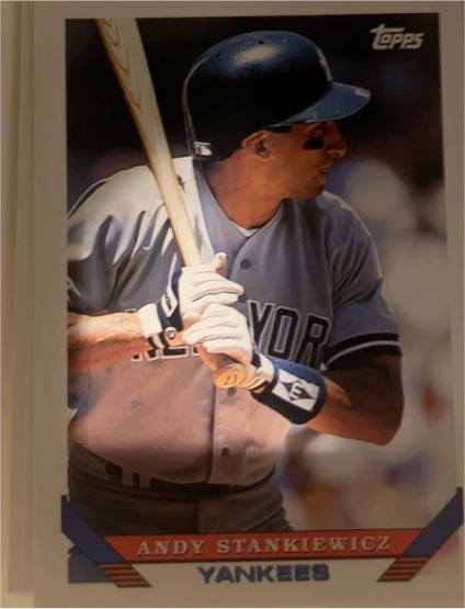 1993 Topps #348 Andy Stankiewicz New York Yankees — front