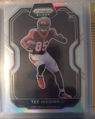 2020 Panini Chronicles Prizm Black #PB-10 Tee Higgins Rookie Card — front