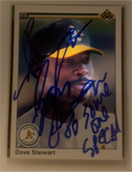 1990 Upper Deck #4 Dave Stewart — front