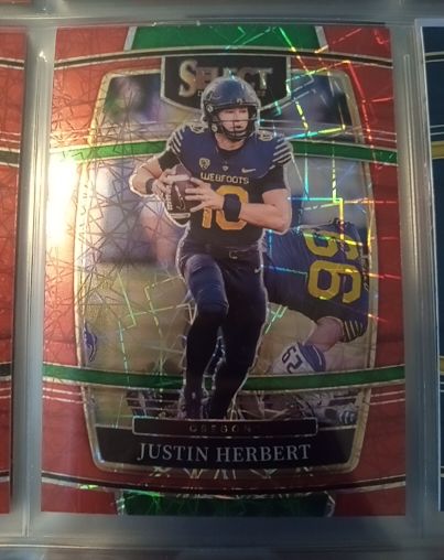 2022 Panini Select Draft Picks #38 Justin Herbert — front