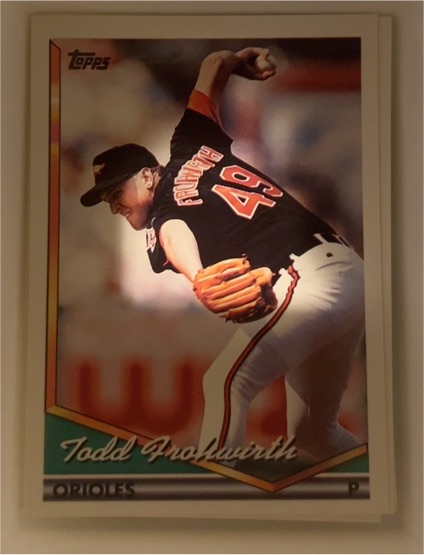 1994 Topps #242 Todd Frohwirth Baltimore Orioles — front