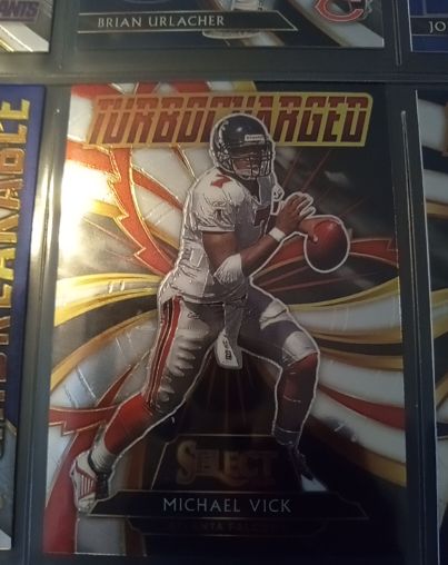 2020 Panini Select #T7 Michael Vick Turbocharged Falcons — front