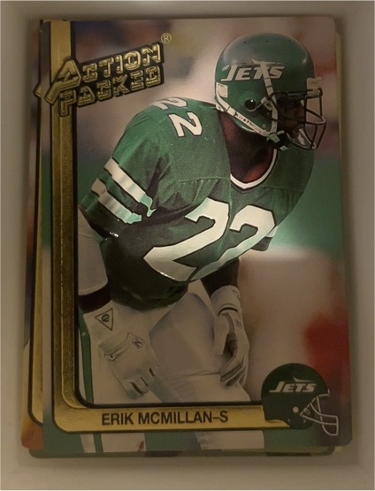 1991 Action Packed #196 Erik McMillan — front