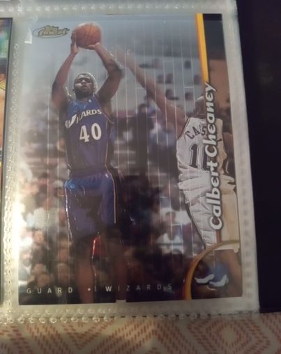 1996 Topps Finest #40 Calbert Cheaney — front