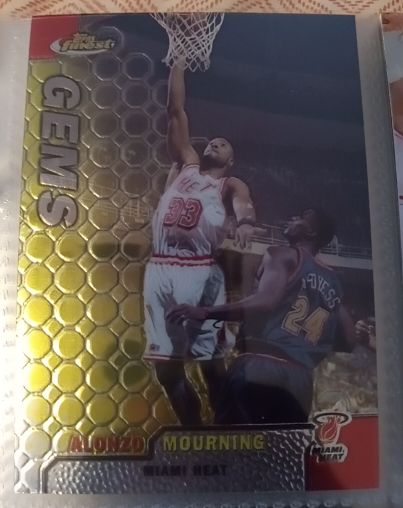1999-00 Topps Finest Gems #107 Alonzo Mourning — front