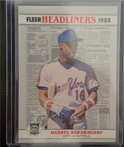 1988 Fleer Headliners #4 Darryl Strawberry — front