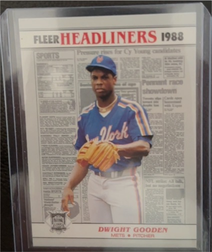 1988 Fleer Headliners #5 Dwight Gooden — front