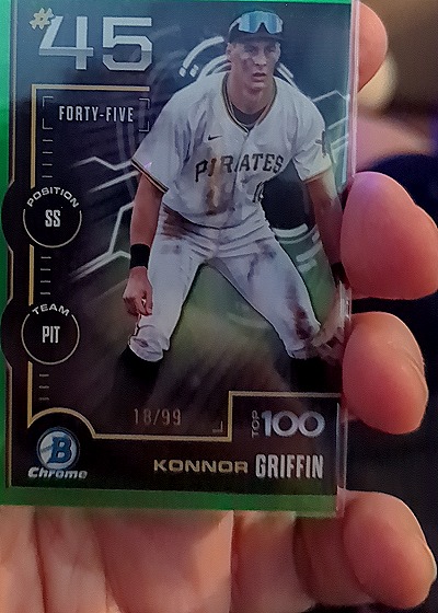 2025 Bowman Chrome #BTP-45 Konnor Griffin — front