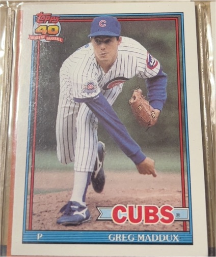 1991 Topps #35 Greg Maddux — front