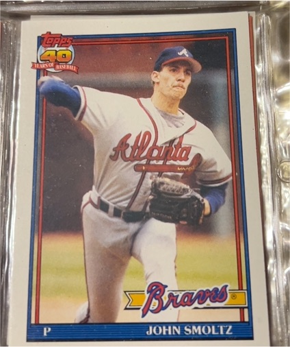 1991 Topps #157 John Smoltz — front