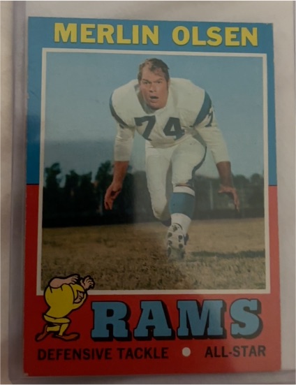 1971 Topps Football #125 Merlin Olsen — front
