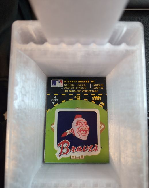 1981 Fleer Baseball Atlanta Braves Team Logo Sticker Puzzle Back — front