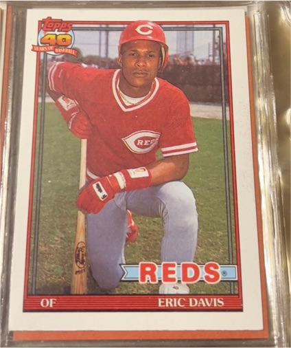 1991 Topps #550 Eric Davis — front
