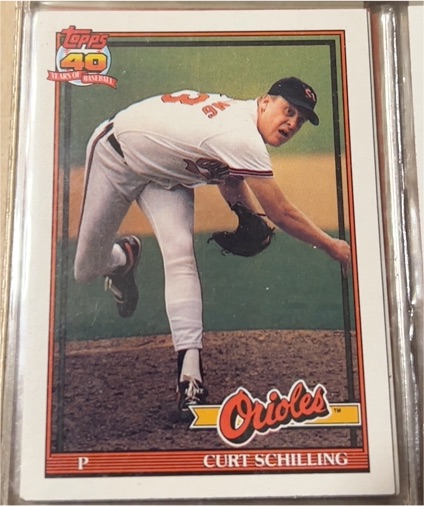 1991 Topps #569 Curt Schilling Baltimore Orioles — front