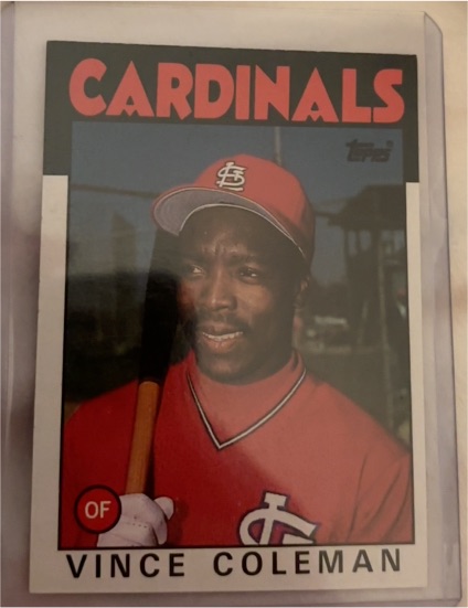 1986 Topps #370 Vince Coleman — front