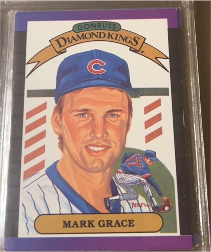 1989 Donruss Diamond Kings #17 Mark Grace — front