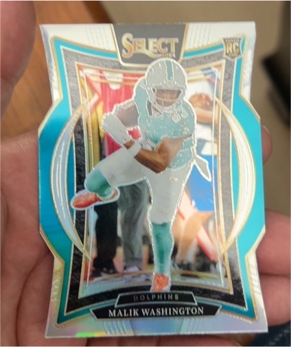 2024 Panini Select #71 Malik Washington Silver Prizm Die-Cut Concourse Rookie — front