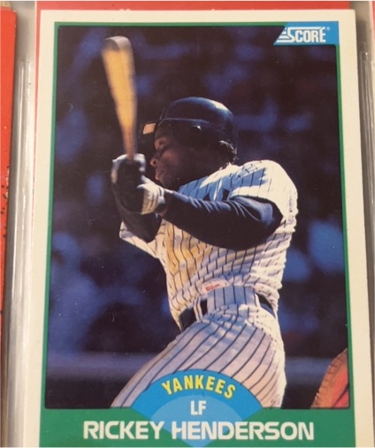 1989 Score #70 Rickey Henderson New York Yankees — front