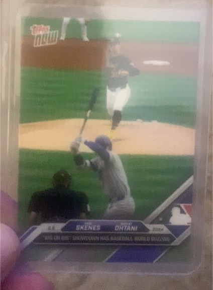 2024 Topps Now #264 Paul Skenes Shohei Ohtani Big On Big Showdown — front