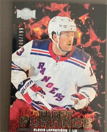2024-25 SkyBox Metal Universe #BF-19 Alexis Lafreniere Blast Furnace — front