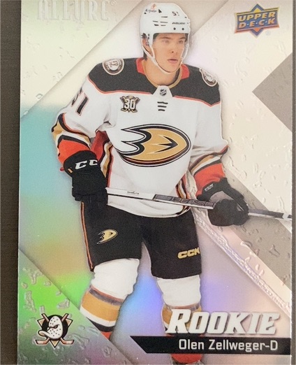 2024-25 Upper Deck Allure #106 Olen Zellweger Rookie Anaheim Ducks — front