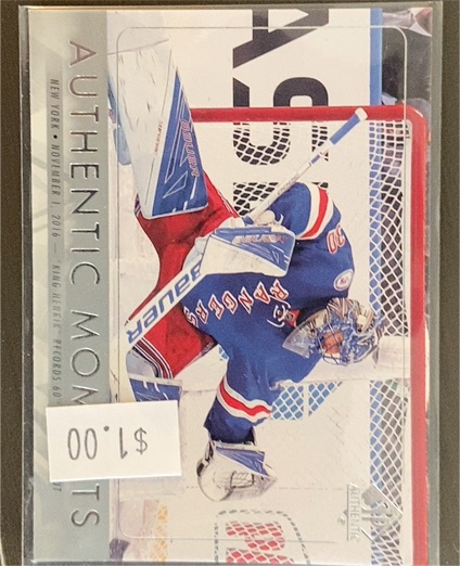 2016-17 SP Authentic Moments #107 Henrik Lundqvist — front