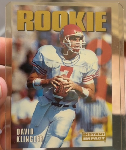 1992 SkyBox Impact #323 David Klingler Rookie Cincinnati Bengals — front